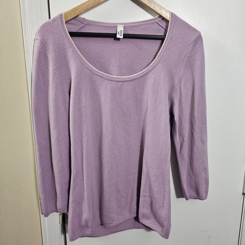 Wolford Cashmere Lavender Pullover Sweater Size L Ballet Coquette Clean Girl